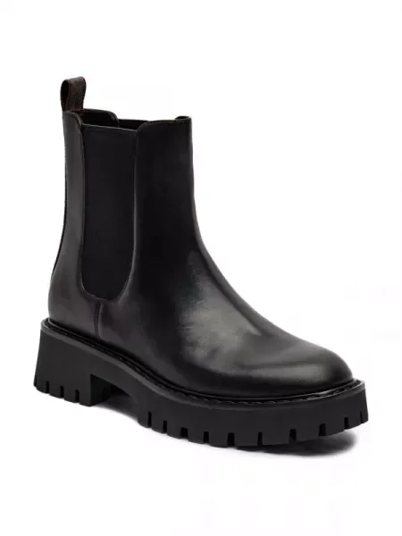 Michael Kors De piele ghete chelsea negru