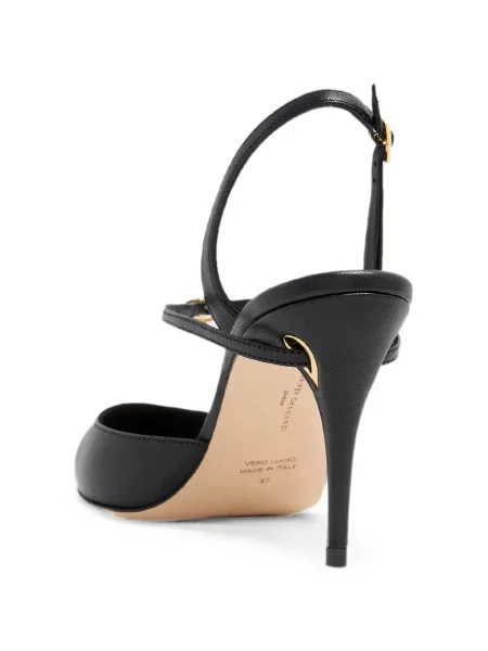 Pantofi cu toc Jennifer Chamandi slingback negru
