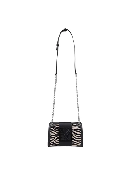 Armani Exchange torebka crossbody z imitacji zamszu czarna