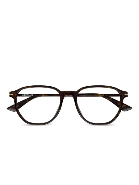 Ochelari de soare dreptunghiulari Mont Blanc Eyewear maro