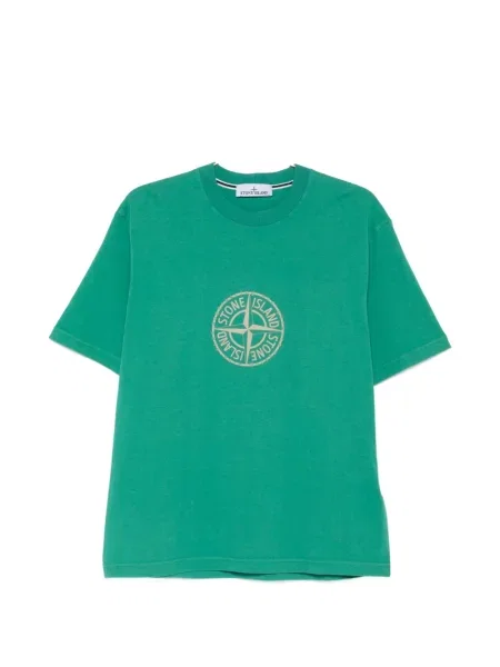 Tricou Stone Island cu strasuri verde