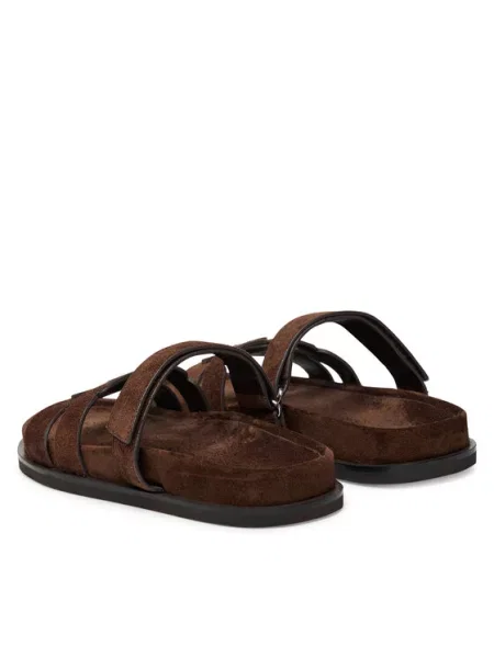Tory Burch Natikači Ines Sport Slide rjava