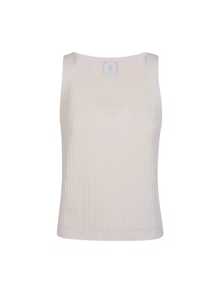 Dzianinowy top Eleventy beżowy