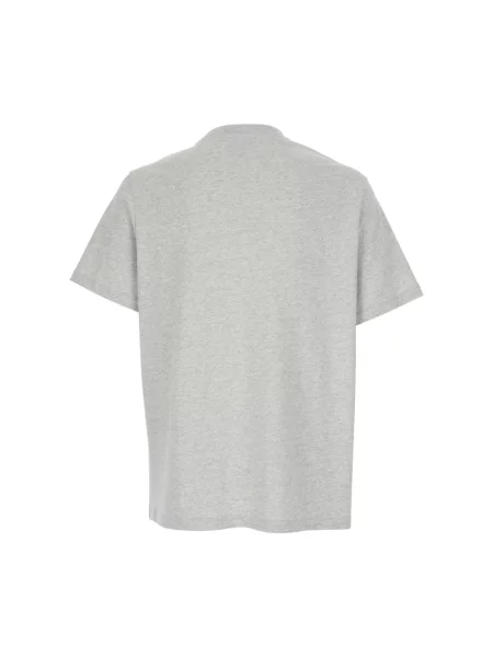 Koszulka A.p.c. z logo z dekoltem w kształcie litery U szara