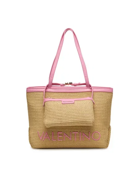 Valentino Bags torebka pleciona MAIAM beżowa
