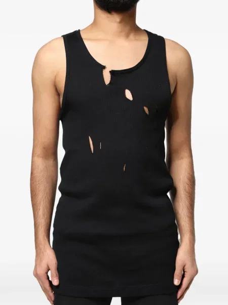 Cămașă Dolce & Gabbana zdrențuiți tricotate negru