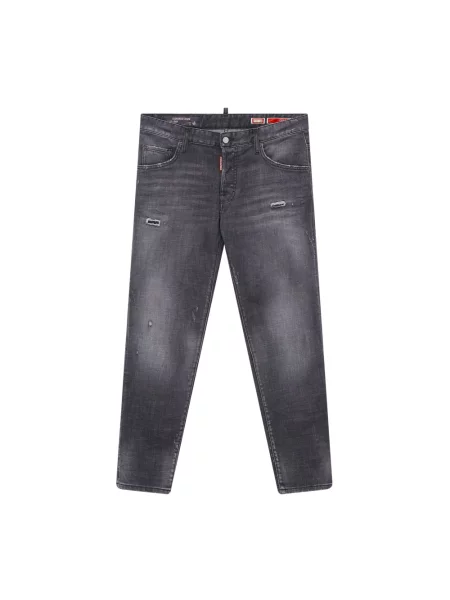 Jeansy straight leg Dsquared2 szare