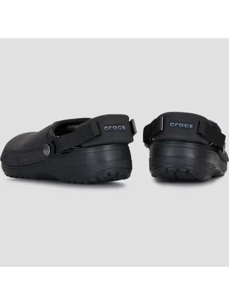 Klasične natikače Crocs od brušene kože crna