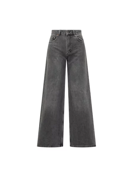 Jeansy dzwony Marine Serre z wysoką talią szare