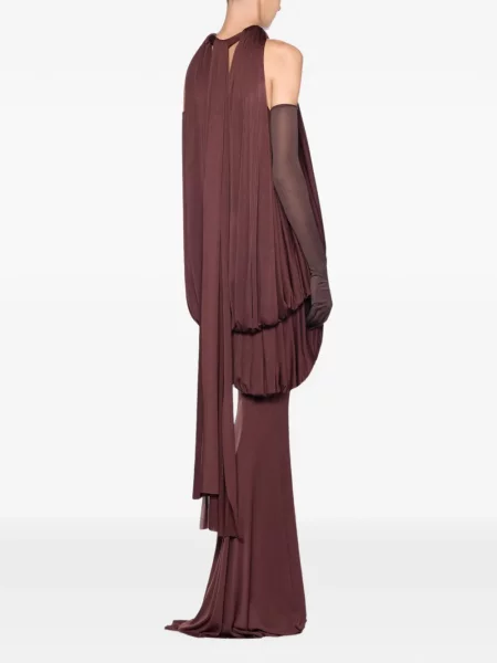 Rochie maxi Chats By C.dam drapată roșu