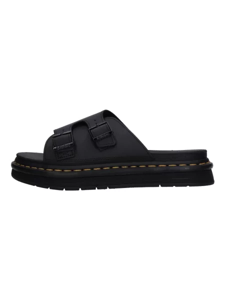 Klapki Dr. Martens skórzane wsuwane czarne