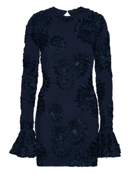 Rochie mini Rotate Birger Christensen cu model floral plasă de costum albastru