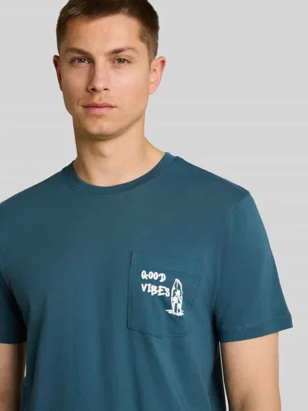 T-shirt o kroju regular fit z czystej bawełny Tom Tailor Denim