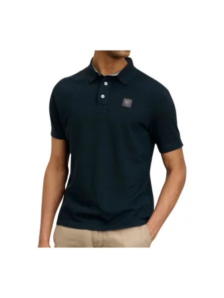 Koszulka polo Blauer z logo niebieska