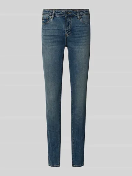 Jeansy w kroju skinny fit z dodatkiem Armani Exchange niebieskie