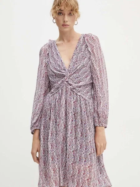 IRO rochie mini evazati roz