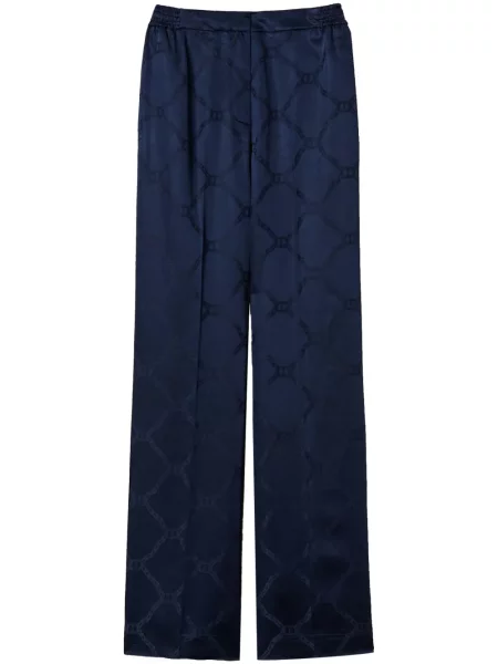 Pantaloni Twinset din jacard albastru