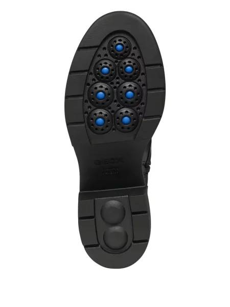 Botine Geox cu șireturi cu platformă din dantelă negru