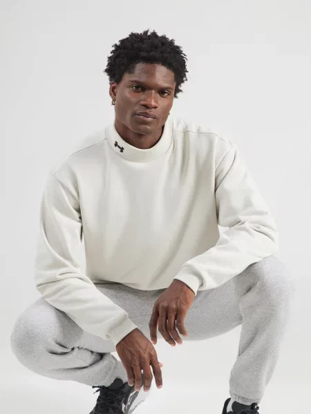 UNDER ARMOUR Športová mikina Terry Crew-GRY' biela