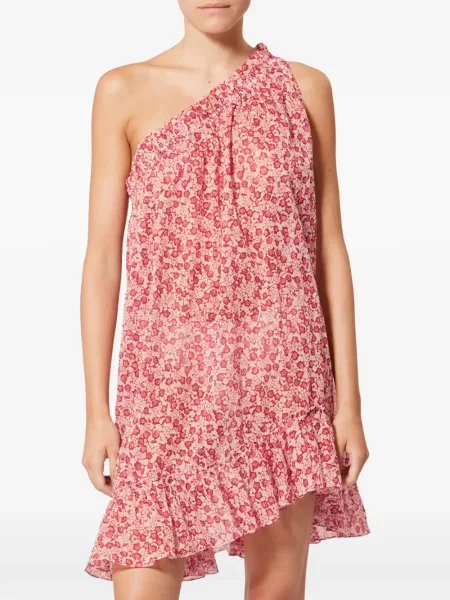 Rochie Marant Etoile cu model floral cu imagine cu un umăr gol roșu