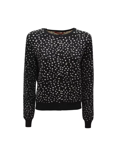 Sweter Max Mara skórzany czarny