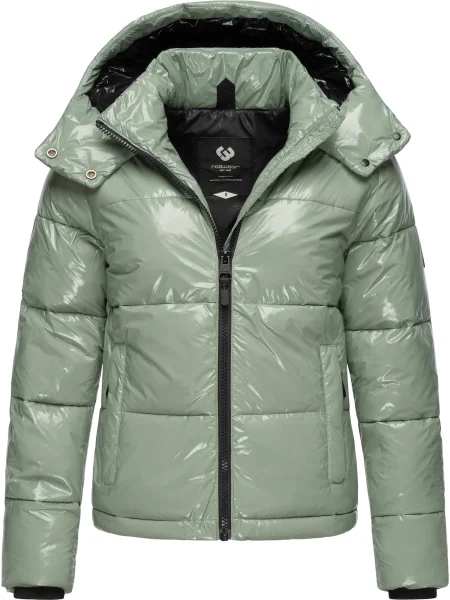 Ragwear Geacă de iarnă Roobie verde deschis negru
