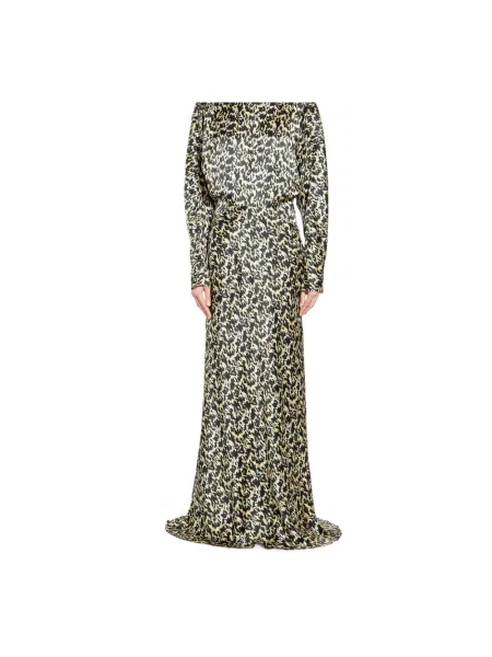 Maksi wielobarwność sukienka maxi Petar Petrov