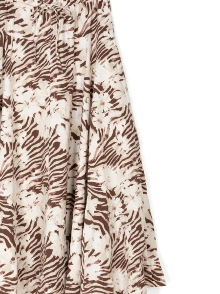 Spódnica Free People z nadrukiem w zebrę brązowa