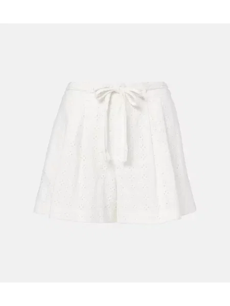 Pantaloni scurți Poupette St Barth cu broderie alb