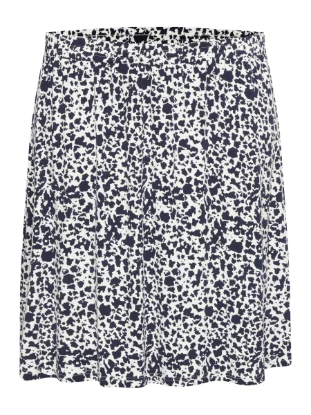 KAFFE CURVE Sukňa Charlotta námornícka modrá biela