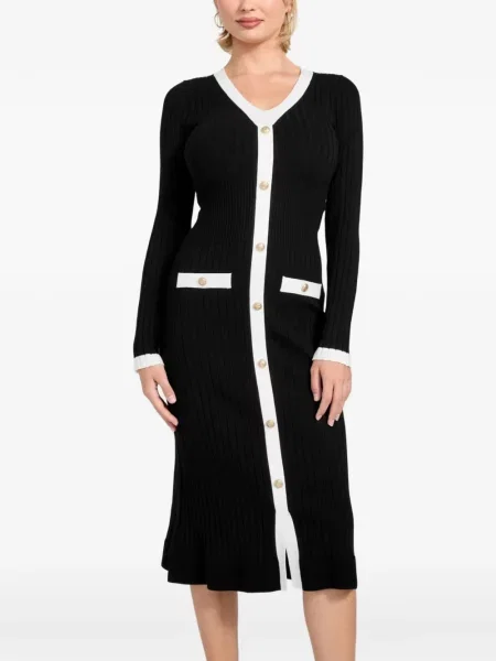 Rochie midi Guess tricotate negru
