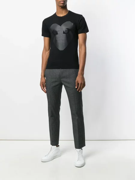 Tričko Comme Des Garçons Play s potiskem černé