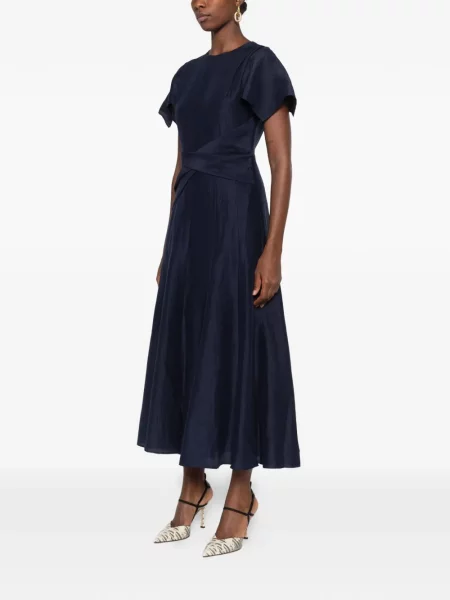 Rochie midi Roland Mouret albastru