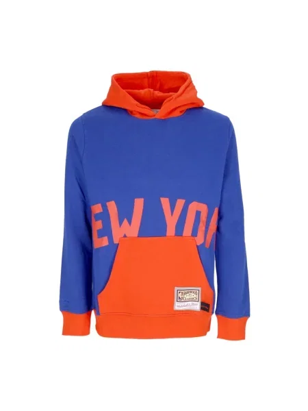 Bluza z kapturem Mitchell & Ness z kapturem niebieska