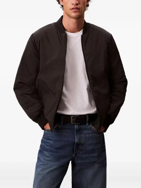 Palton Calvin Klein cu glugă negru