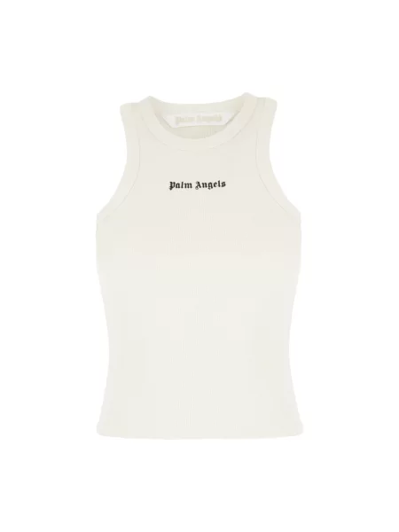 Podkoszulka Palm Angels klasyczna z autografem biała