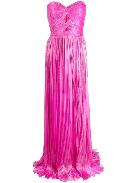 Sukienka Iris Serban bez ramiączek różowa