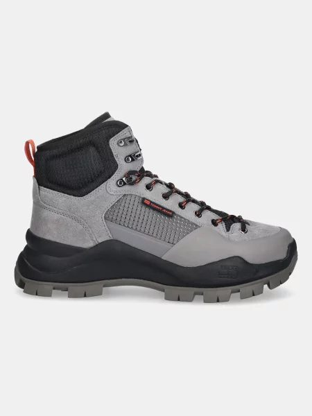Tommy Jeans Topánky TJM HYBRID BOOT sivá