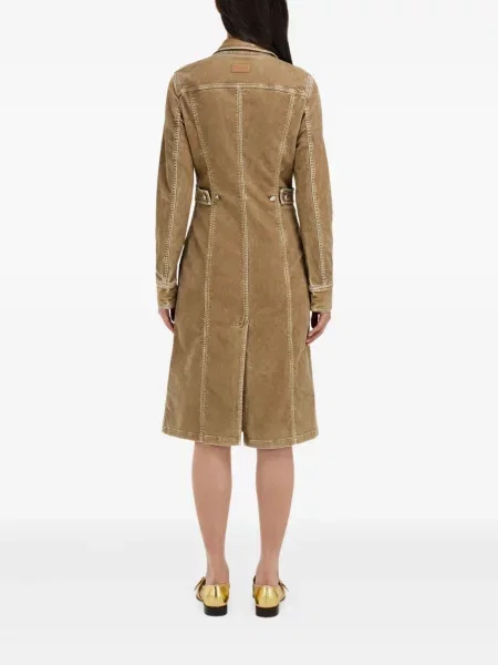 Mała mały sukienka koszulowa Ferragamo garniturowa brązowa