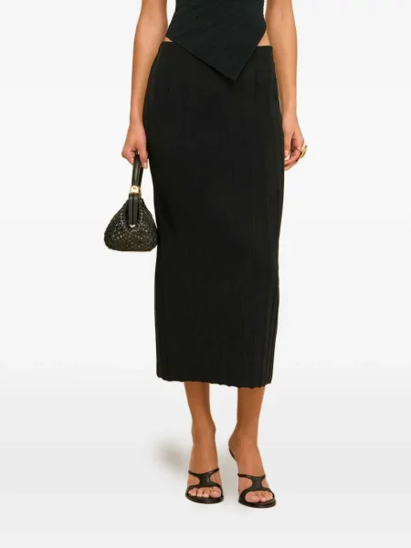 Fustă midi Cult Gaia până la genunchi negru