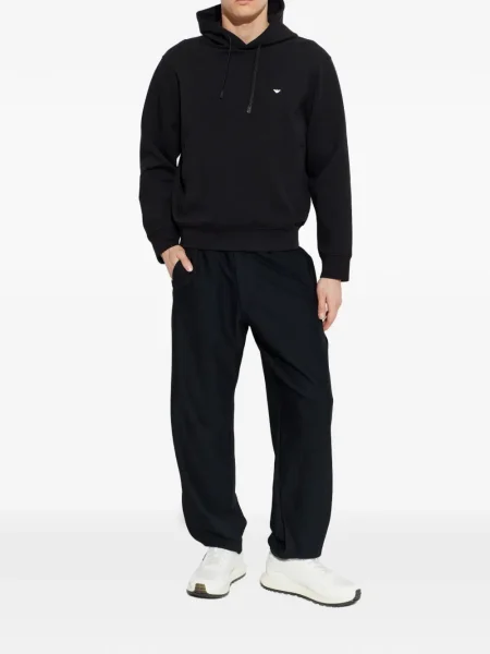 Hanorac cu glugă Emporio Armani negru