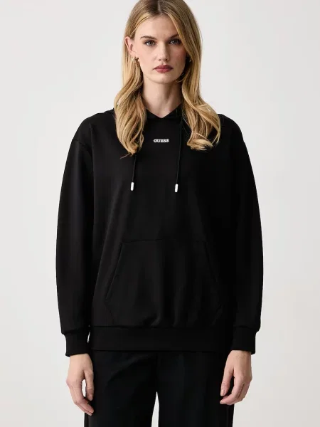 Guess bluza z kapturem FABRIZIA czarna