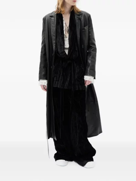 Βελούδινο παντελόνι Ann Demeulemeester paisley μαύρο