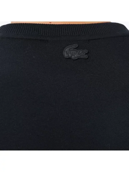 Lacoste T-Shirt Z Okrągłym Dekoltem Z Nadrukiem Loose Fit czarny