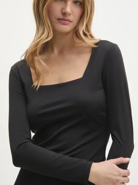 Блуза Answear Lab с изчистен дизайн черно