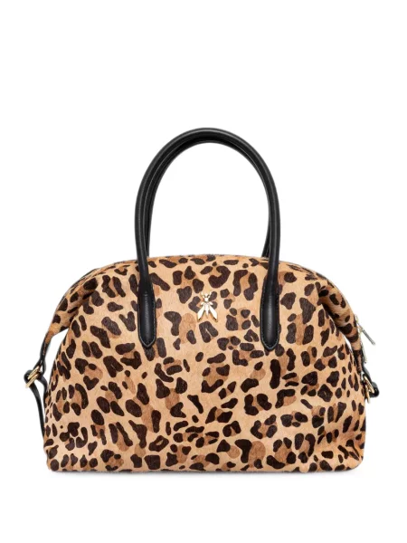 Geantă shopper Patrizia Pepe cu imagine cu model leopard