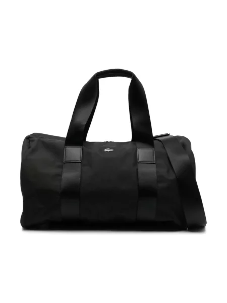 Torba weekendowa z detal z logo model Everyday Weekend Bag' Lacoste czarna