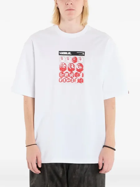 Tricou A Bathing Ape® cu imagine alb
