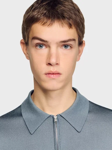 Поло Sandro серое