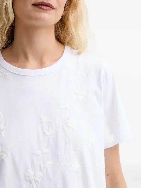 Tricou Munthe cu model floral alb